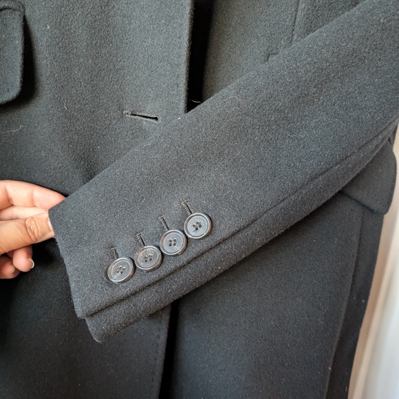 Ann Taylor Black Coat with Purple Lining - Picture 8 of 8